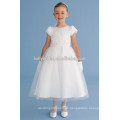 In voller Länge Ballkleid Blumenmädchenkleid oder schönes und hochwertiges Organza-Blumenkleid oder Tulle überlagerte Blumenmädchenkleid